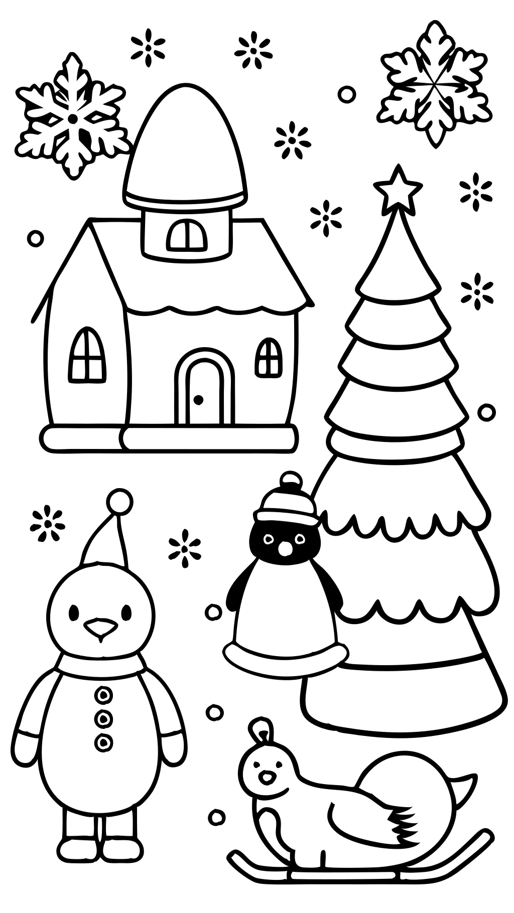 winter coloring pages preschool